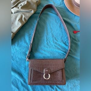 JW PEI brown vegan leather crossbody handbag